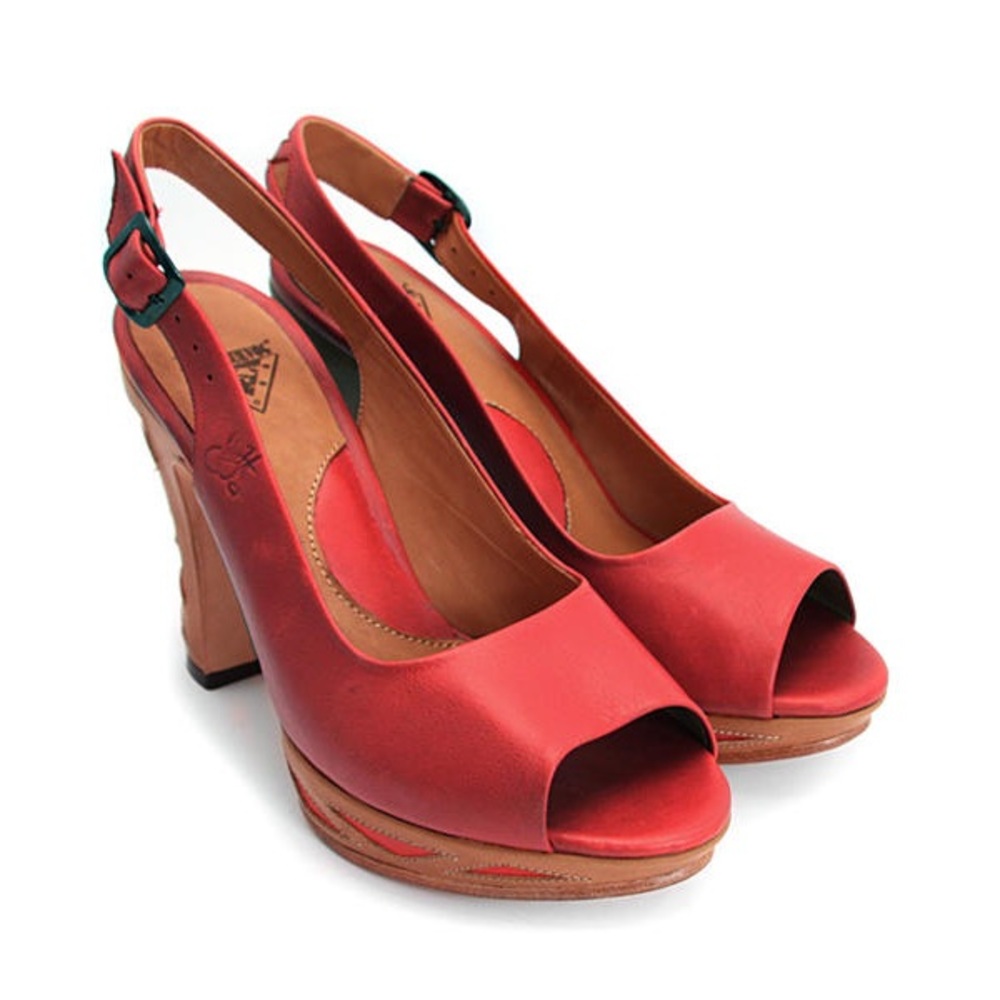 John Fluevog Miracles Platform Bunford Slingback Heel